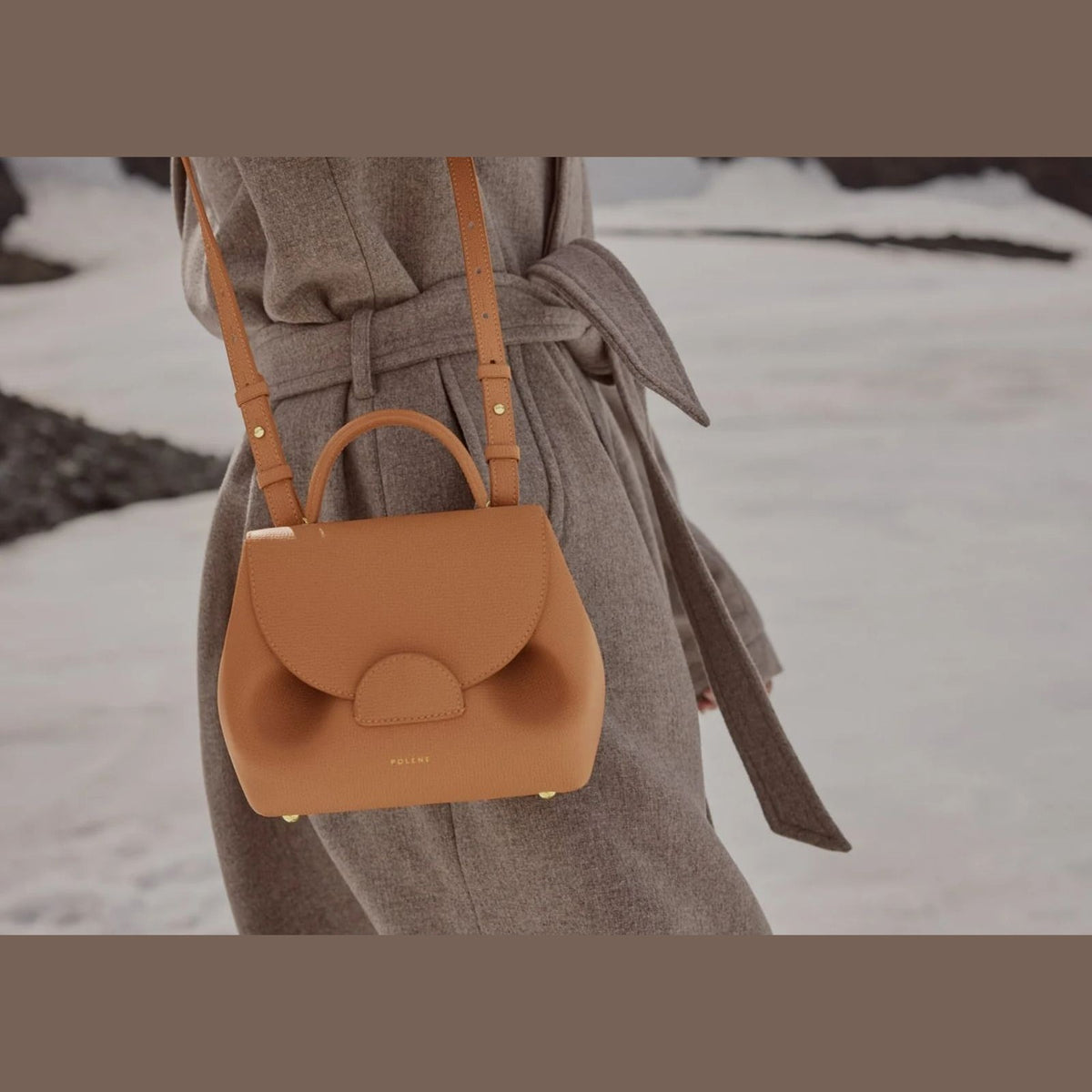 Polène Numéro Un Nano Edition Textured Tan