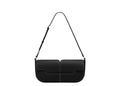 Polène Osmo Edition Smooth Black with Ecru Stitching