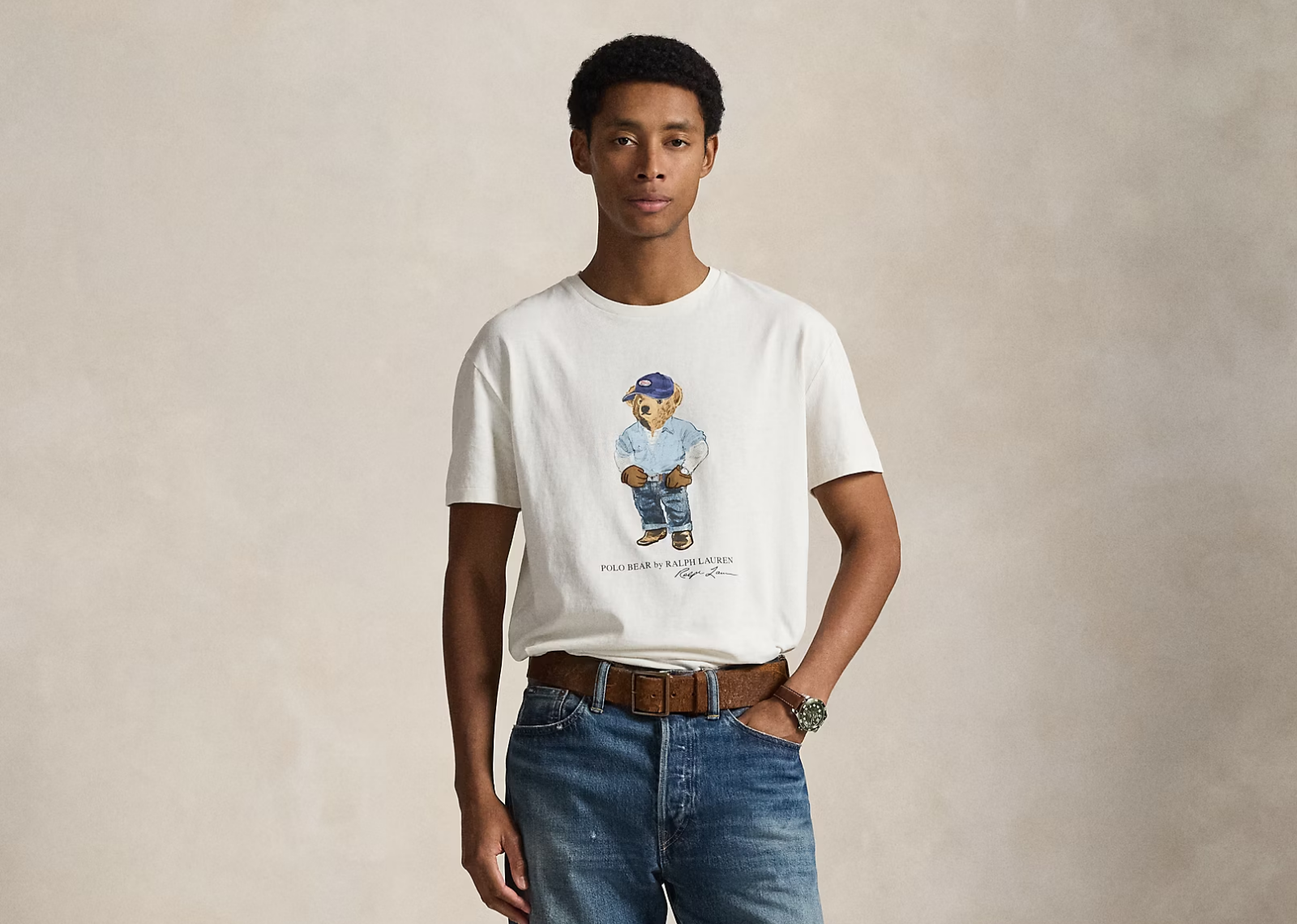 Polo Ralph Lauren Classic Fit Polo Bear Jersey T-Shirt Nevis Denim Bear
