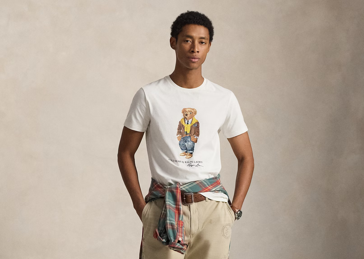 Polo Ralph Lauren Custom Slim Fit Polo Bear Jersey T-Shirt Hudson Valley Bear