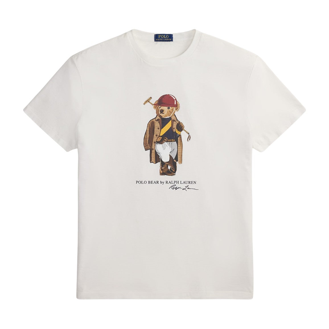 Polo Ralph Lauren Custom Slim Fit Polo Bear Jersey T-Shirt White Society Bear