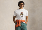 Polo Ralph Lauren Custom Slim Fit Polo Bear Jersey T-Shirt White Society Bear
