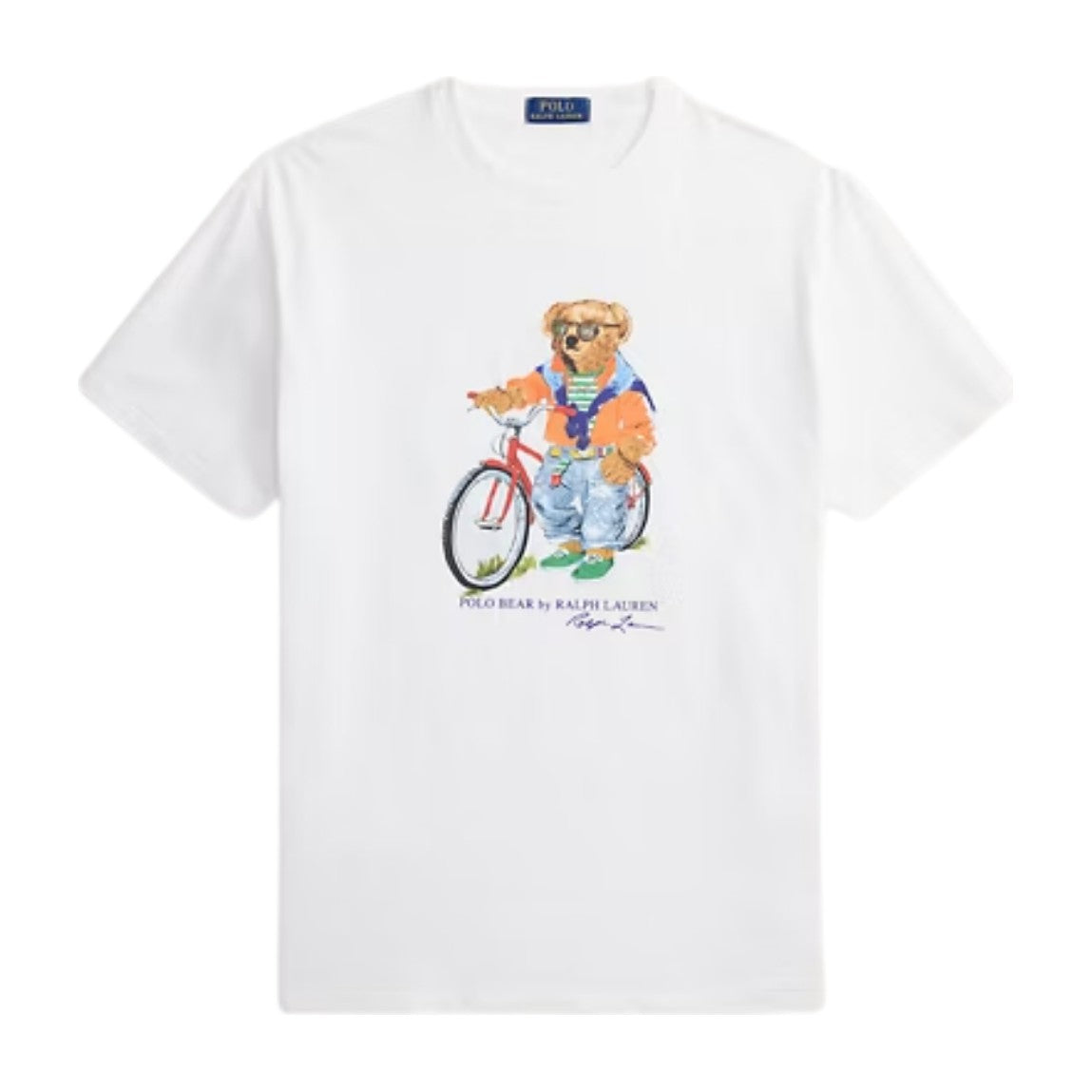 Polo Ralph Lauren Custom Slim Fit Polo Bear Jersey T-Shirt White Summer Bear