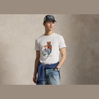 Polo Ralph Lauren Custom Slim Fit Polo Bear Jersey T-Shirt White Summer Bear