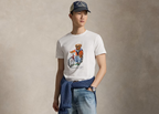 Polo Ralph Lauren Custom Slim Fit Polo Bear Jersey T-Shirt White Summer Bear