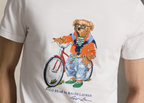 Polo Ralph Lauren Custom Slim Fit Polo Bear Jersey T-Shirt White Summer Bear