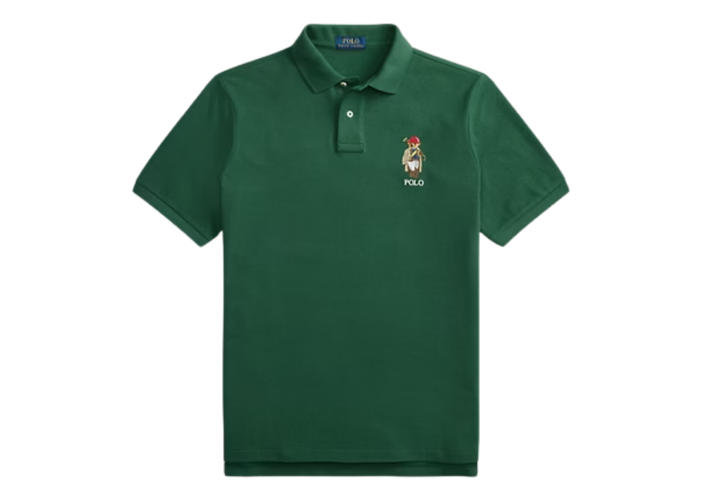Polo Ralph Lauren Custom Slim Fit Polo Bear Mesh Polo New Forest Society Bear