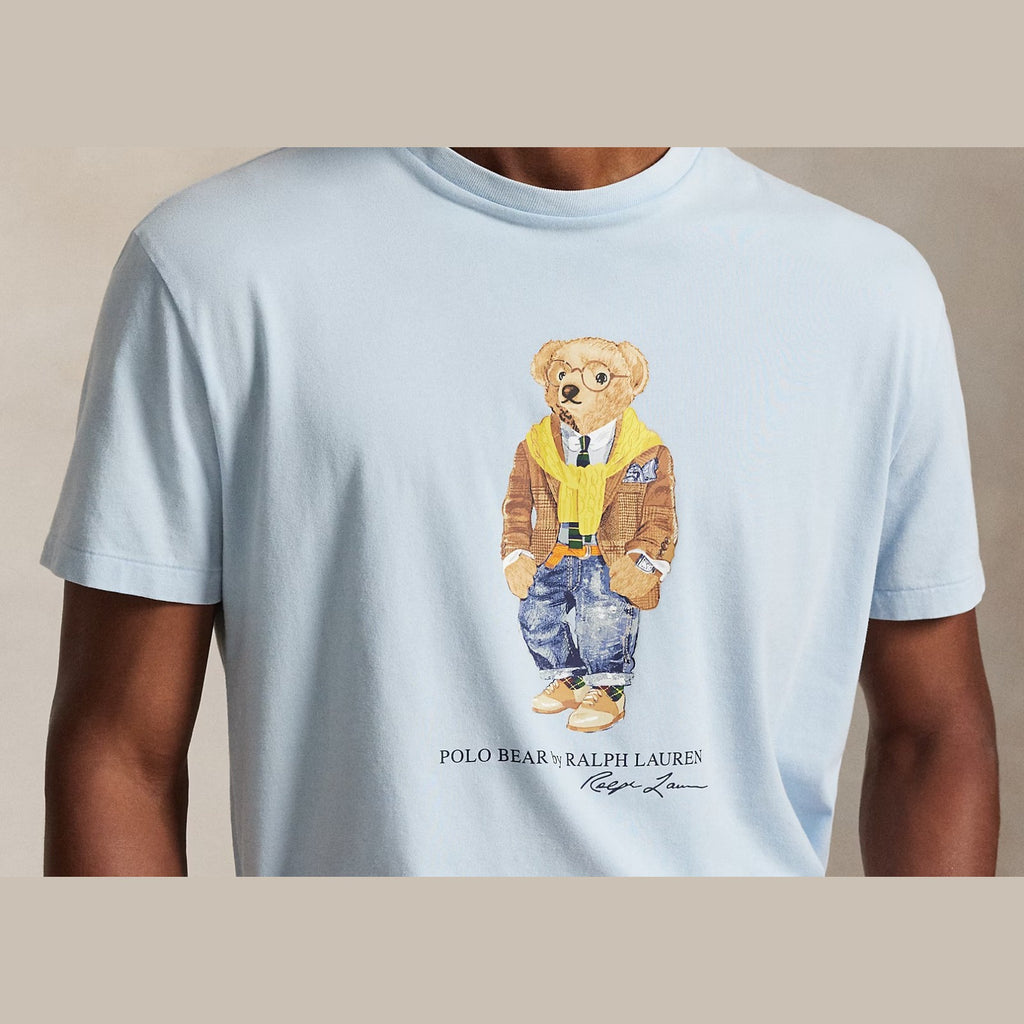 Polo Ralph Lauren Custom Slim Fit Polo Bear T-Shirt Blue Heritage Bear