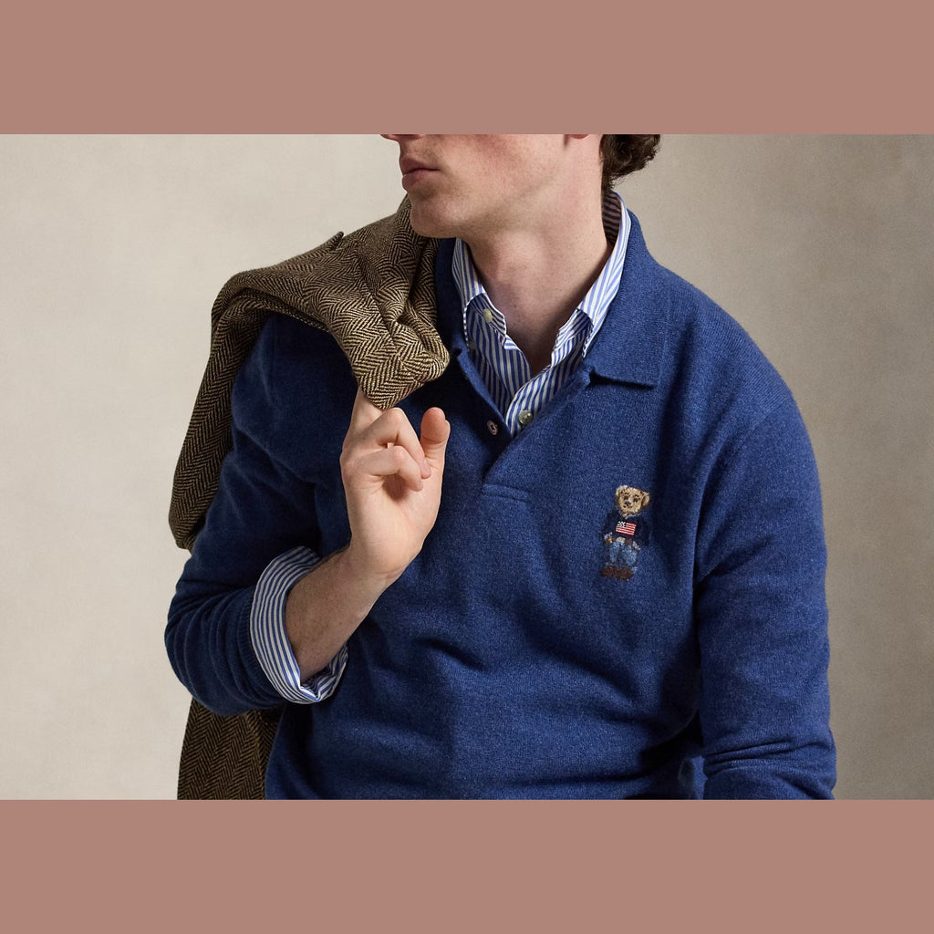 Polo Ralph Lauren Polo Bear Cashmere Jumper Rustic Navy Heather