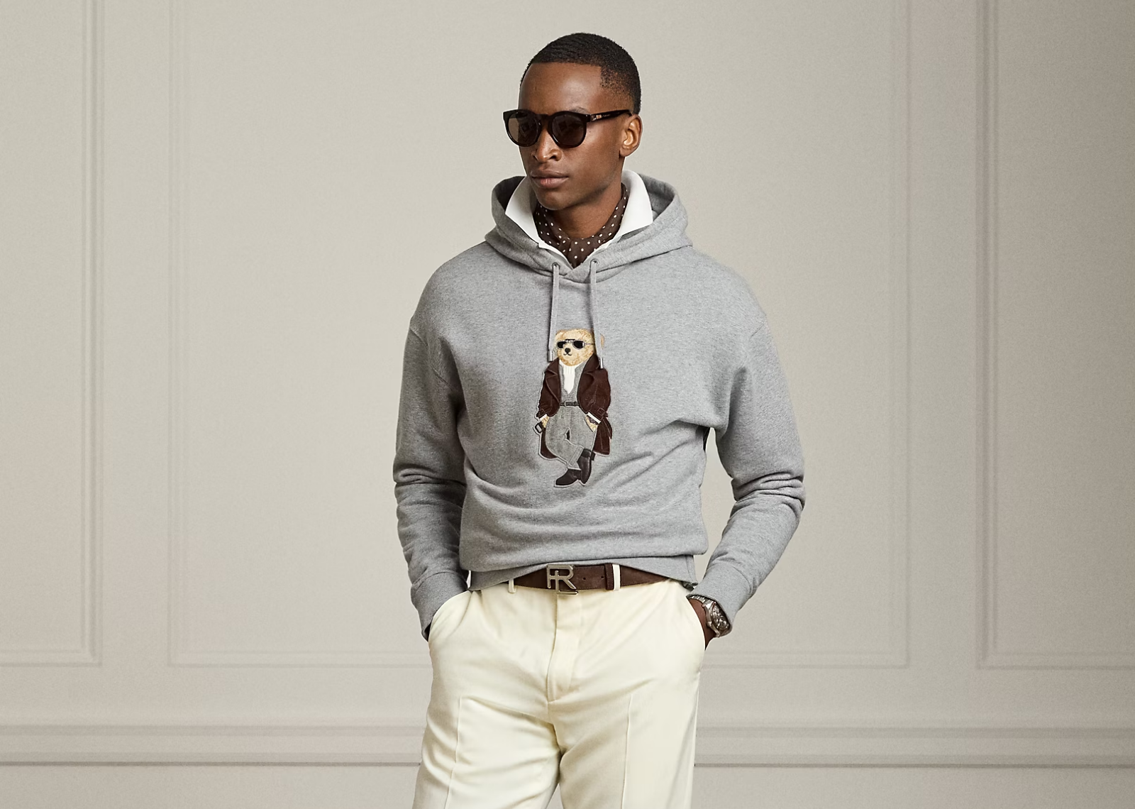 Polo Ralph Lauren Polo Bear Cotton Cashmere Fleece Hoodie Refined Navy Heritage Bear