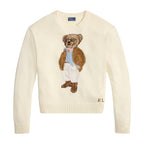 Polo Ralph Lauren Polo Bear Cotton Crewneck Jumper Parchment Cream