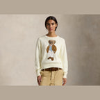 Polo Ralph Lauren Polo Bear Cotton Crewneck Jumper Parchment Cream