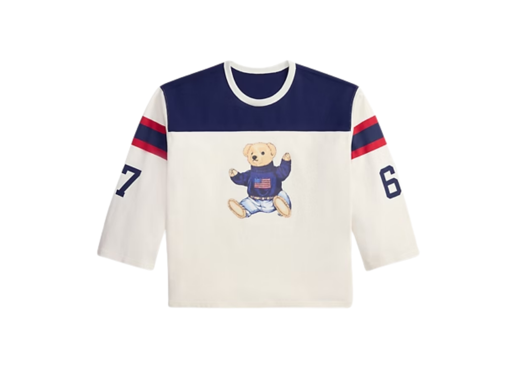 Polo Ralph Lauren Polo Bear Cotton Jersey T-Shirt Warm White Newport Navy