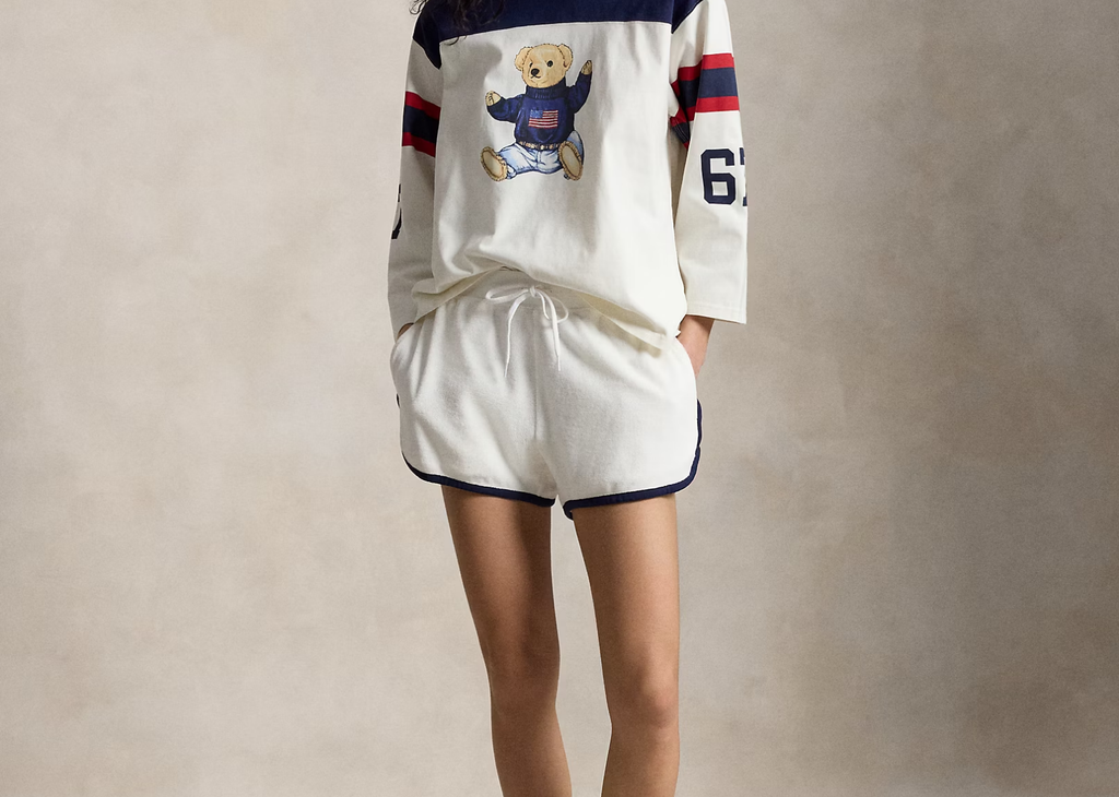 Polo Ralph Lauren Polo Bear Cotton Jersey T-Shirt Warm White Newport Navy
