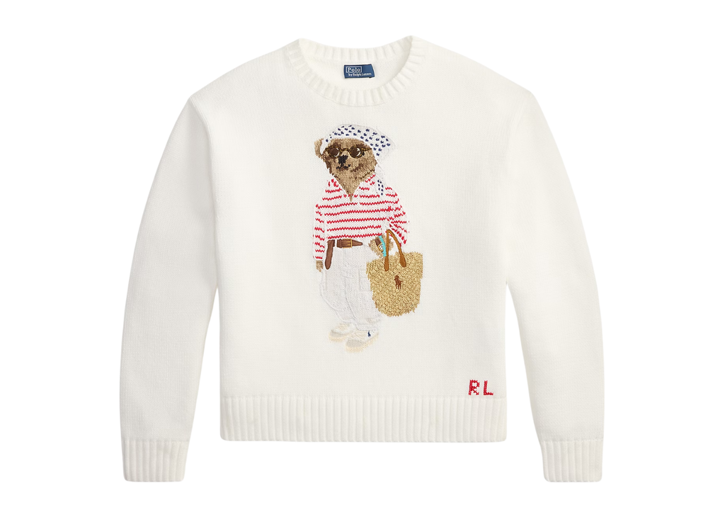 Polo Ralph Lauren Polo Bear Crewneck Jumper White Multi