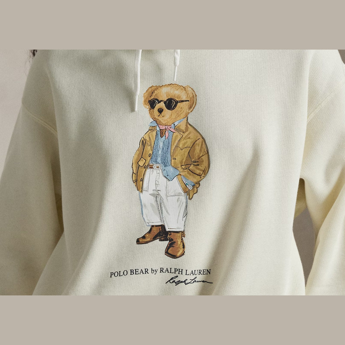 Polo Ralph Lauren Polo Bear Fleece Hoodie Parchment Cream