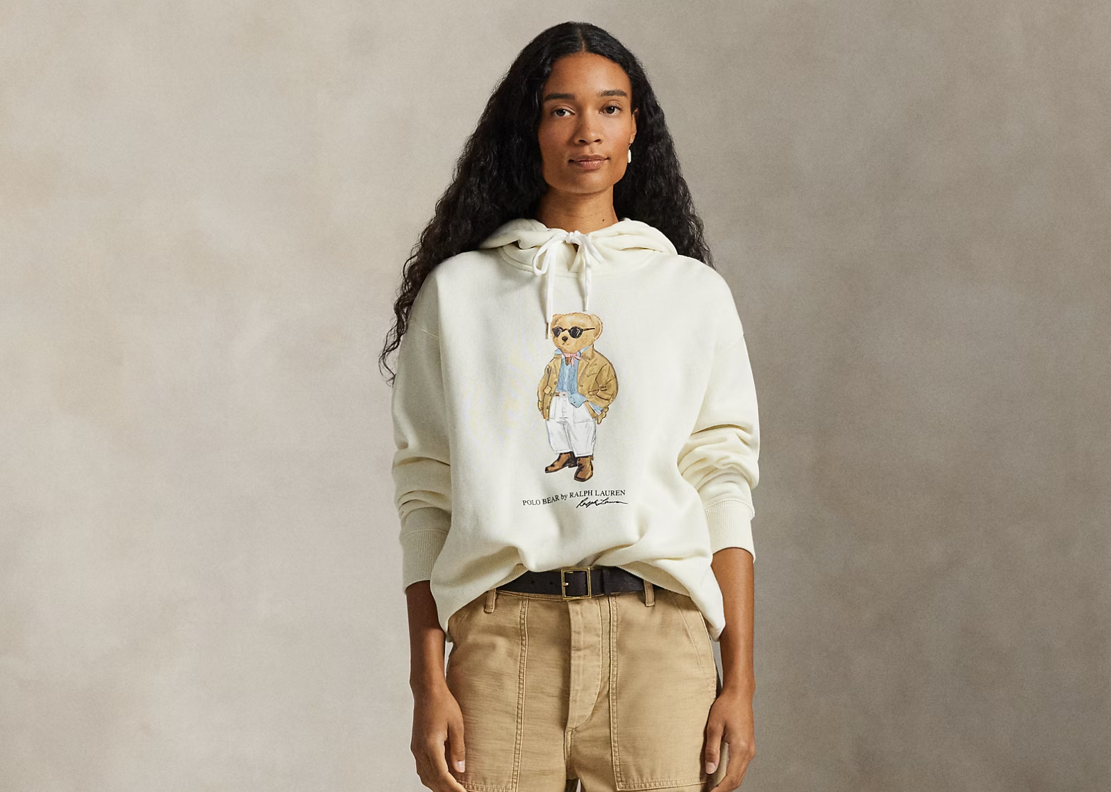 Polo Ralph Lauren Polo Bear Fleece Hoodie Parchment Cream
