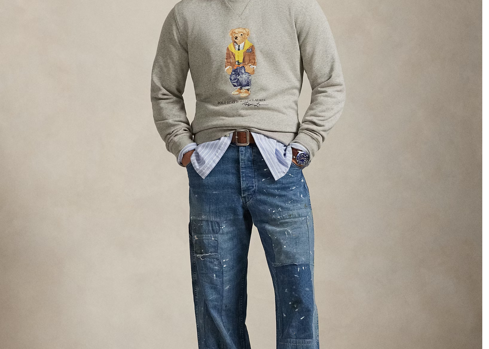 Polo Ralph Lauren Polo Bear Fleece Sweatshirt Loft Heather Heritage Bear