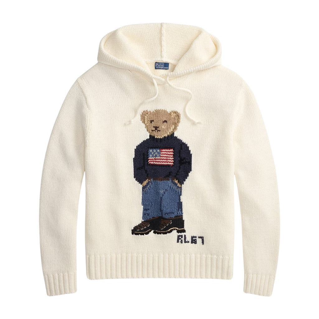 Polo Ralph Lauren Polo Bear Hooded Jumper Parchment Cream