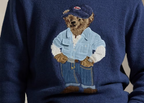 Polo Ralph Lauren Polo Bear Linen Cotton Jumper Light Navy
