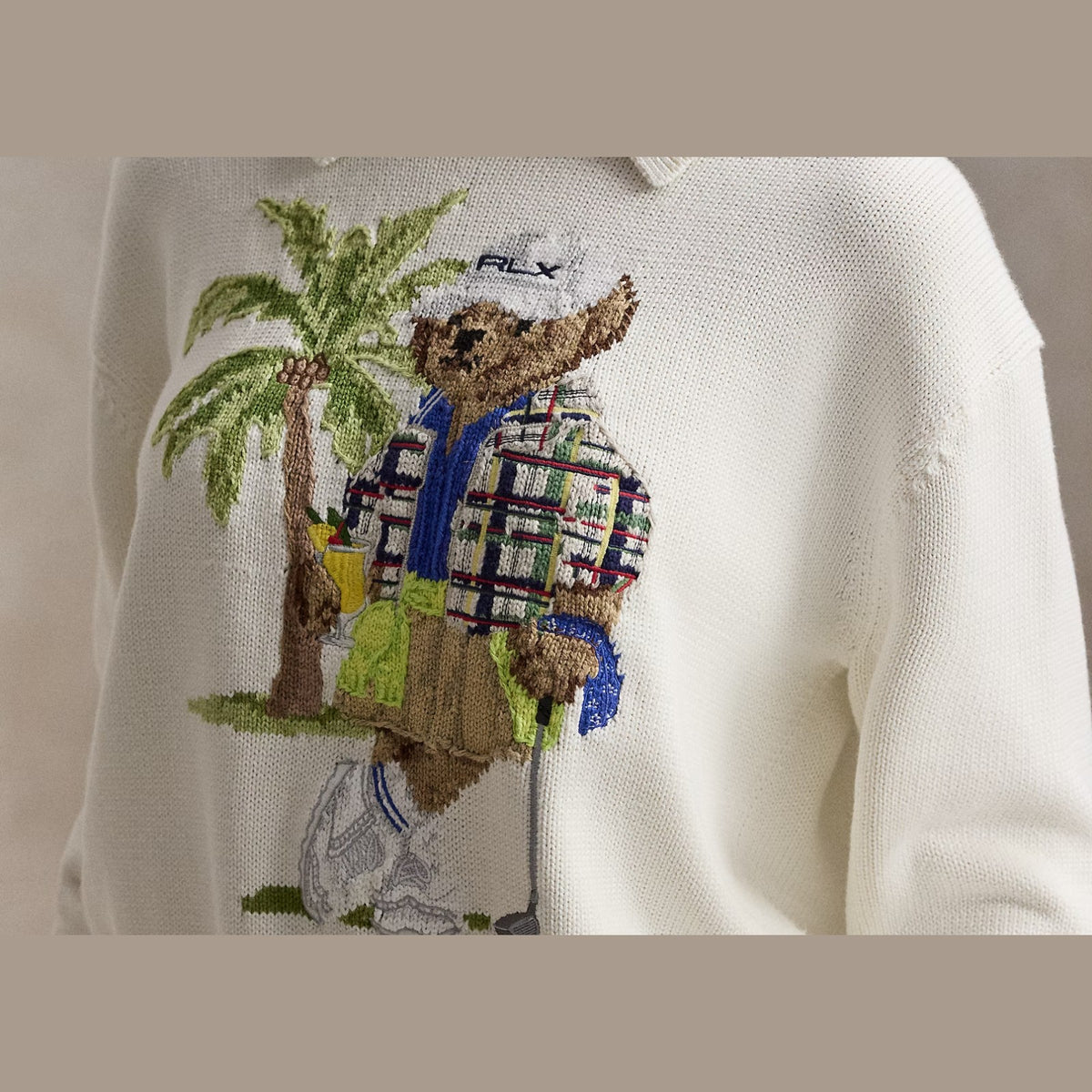 Polo Ralph Lauren Polo Bear Performance Polo Jumper White Splash Multi