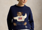 Polo Ralph Lauren Polo Bear Roll Neck Jumper Newport Navy Multi
