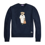 Polo Ralph Lauren Polo Bear Silk Linen Jumper Classic Chairman Navy