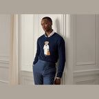 Polo Ralph Lauren Polo Bear Silk Linen Jumper Classic Chairman Navy
