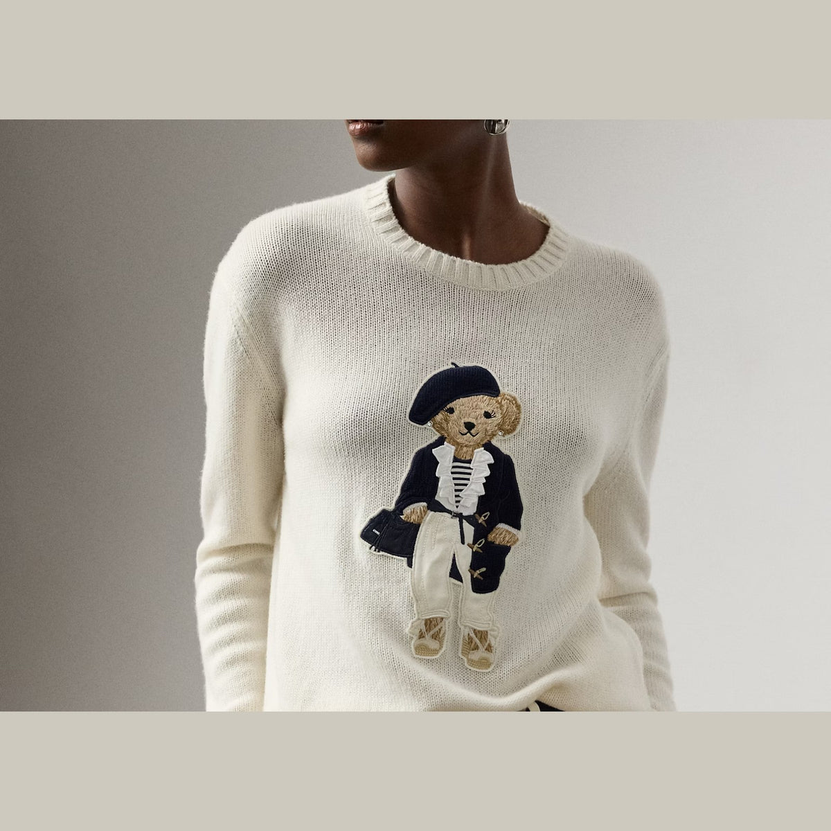 Polo Ralph Lauren Pre-Spring Polo Bear Cashmere Jumper Lux Cream