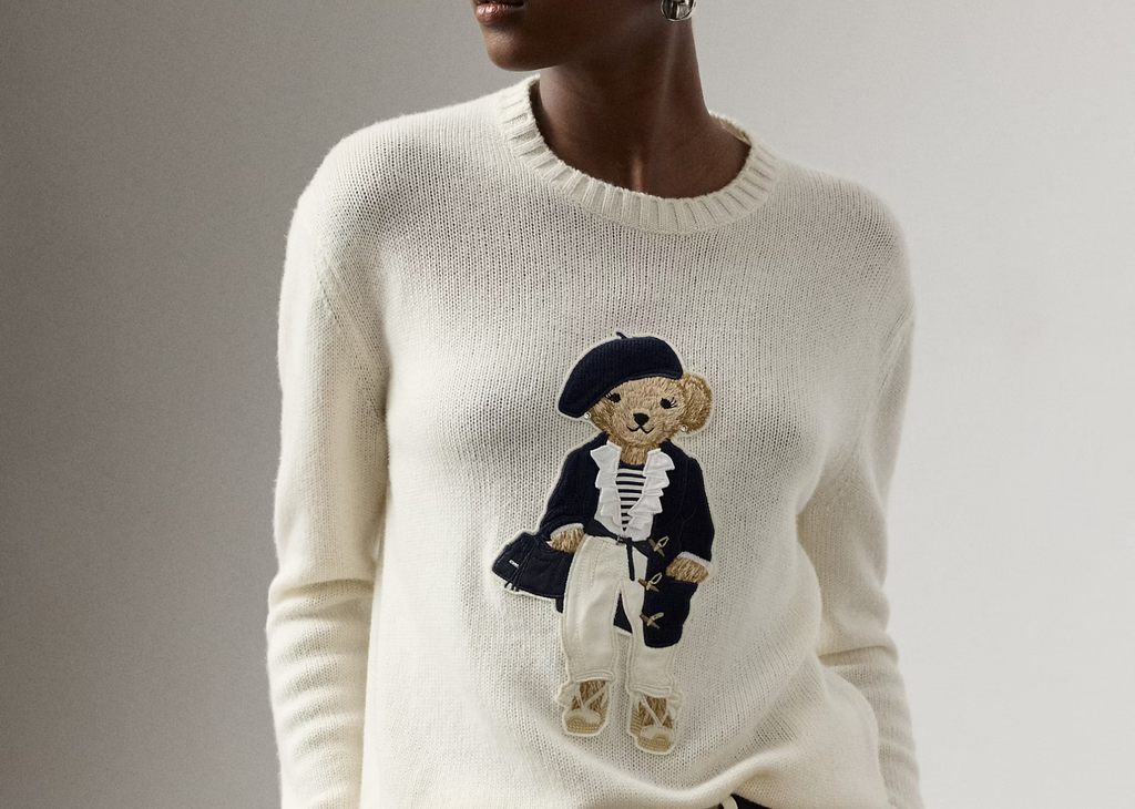 Polo Ralph Lauren Pre-Spring Polo Bear Cashmere Jumper Lux Cream