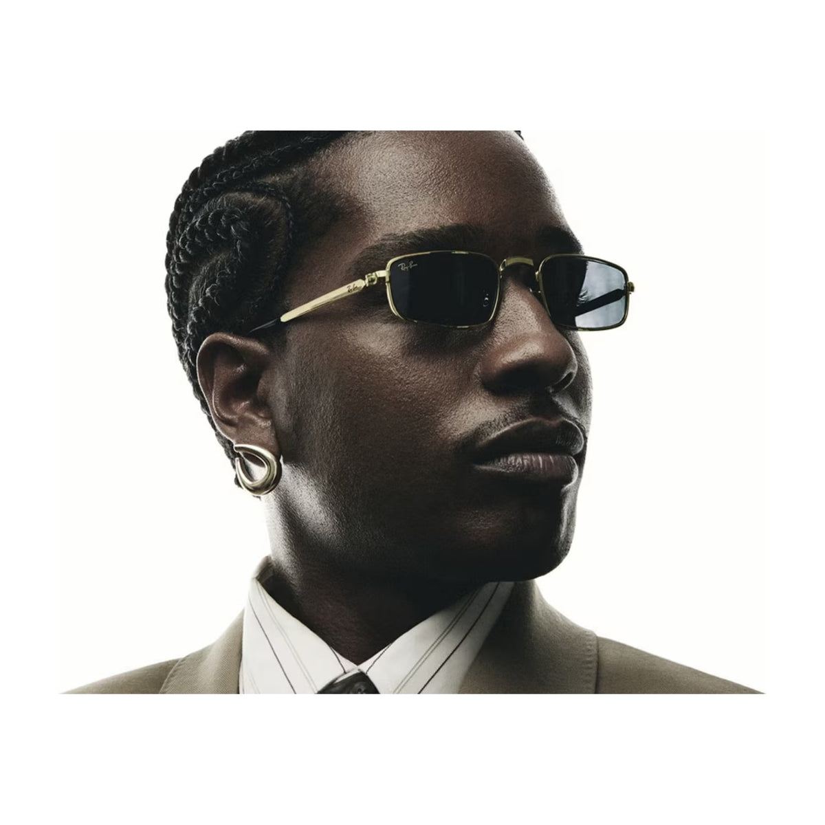 Ray-Ban A$AP Rocky RB 3927 Metal Sunglasses Green Polarized Lens Arista Gold