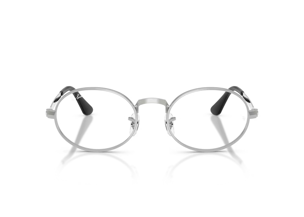 Ray-Ban A$AP Rocky Oval Metal Optical Eyeglasses Silver