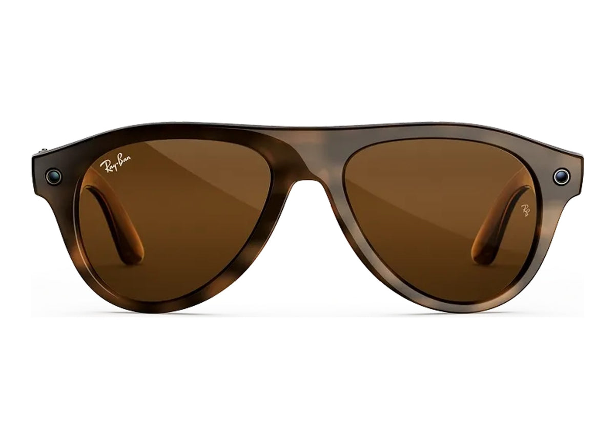 Ray-Ban Meta Aviator Gen 3 AI Smart Glasses Brown Lens Havana