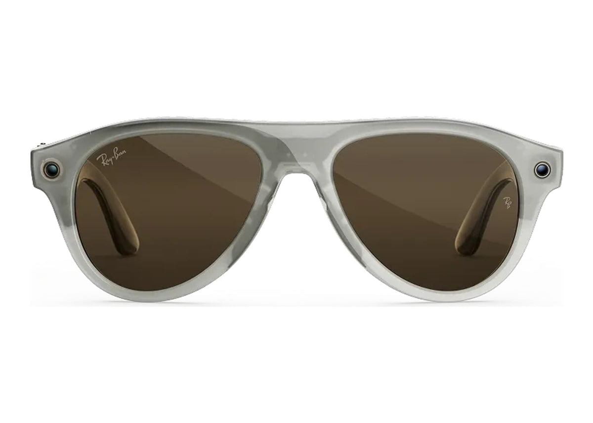 Ray-Ban Meta Aviator Gen 3 AI Smart Glasses Transitions Brown Lens Milky Warm Beige