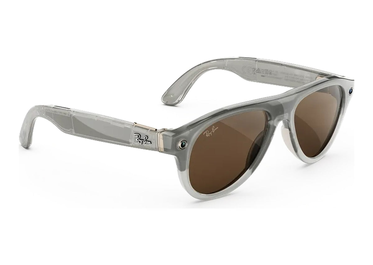 Ray-Ban Meta Aviator Gen 3 AI Smart Glasses Transitions Brown Lens Milky Warm Beige