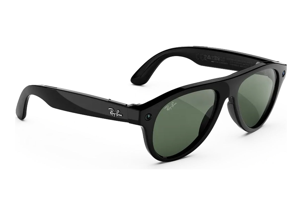 Ray-Ban Meta Aviator Gen 3 AI Smart Glasses Transitions Graphite Green Lens Shiny Black