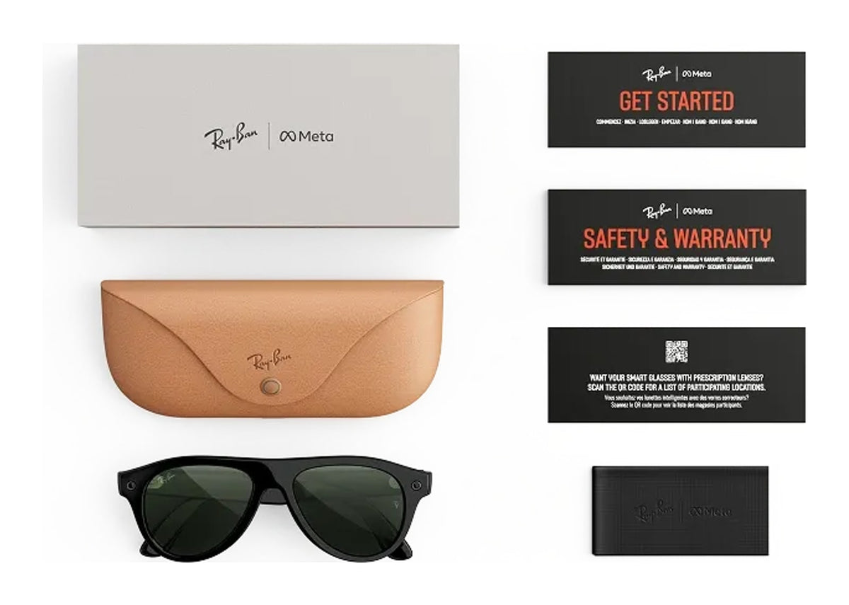 Ray-Ban Meta Aviator Gen 3 AI Smart Glasses Transitions Graphite Green Lens Shiny Black