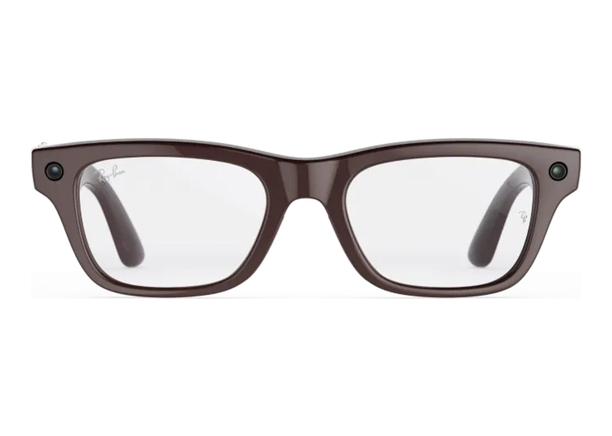 Ray-Ban Meta Blayzer Optics Gen 2 AI Smart Glasses Clear Lens Brick Brown