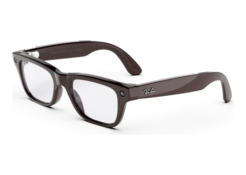 Ray-Ban Meta Blayzer Optics Gen 2 AI Smart Glasses Clear Lens Brick Brown