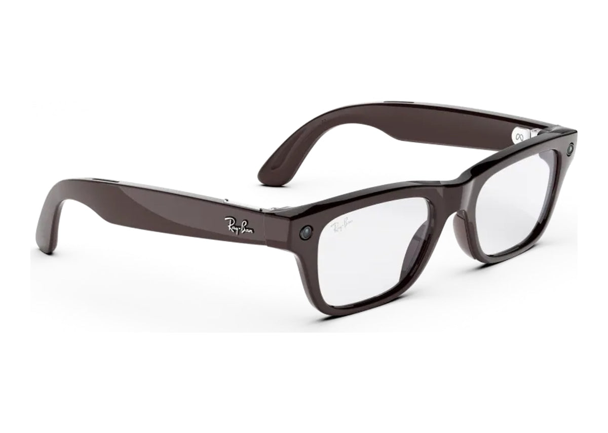 Ray-Ban Meta Blayzer Optics Gen 2 AI Smart Glasses Clear Lens Brick Brown