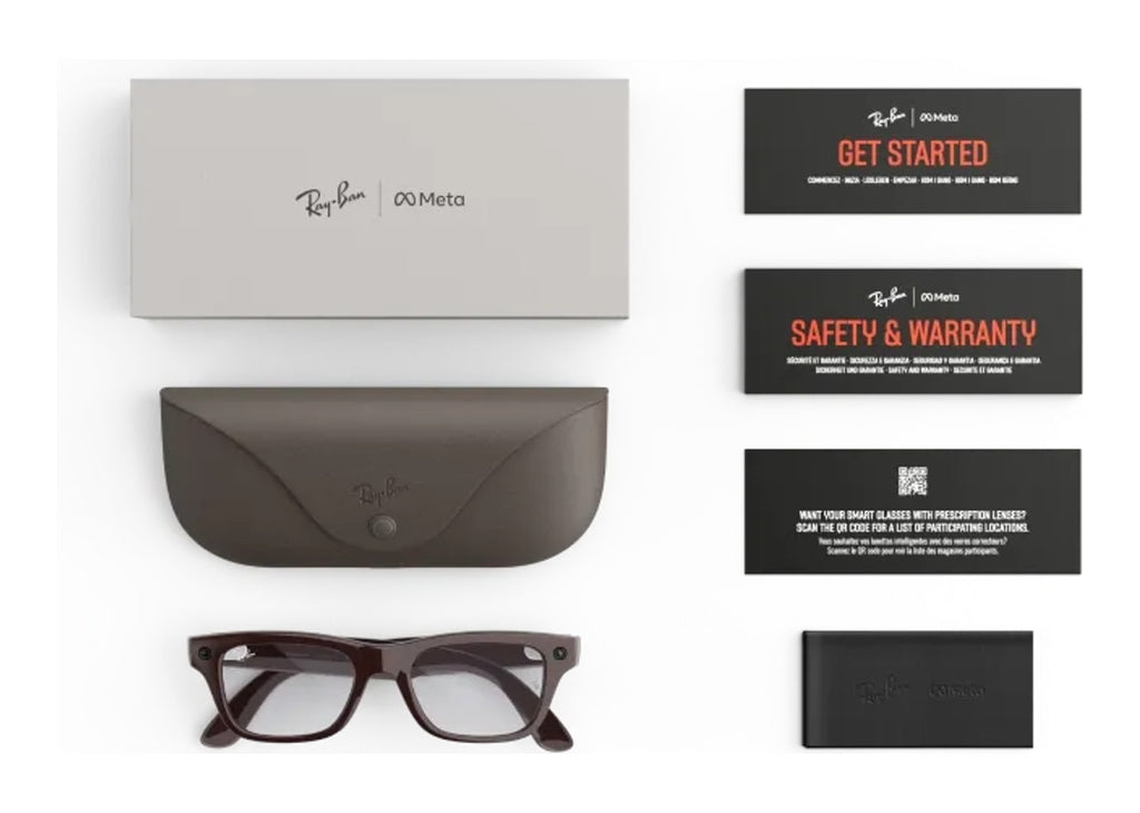 Ray-Ban Meta Blayzer Optics Gen 2 AI Smart Glasses Clear Lens Brick Brown
