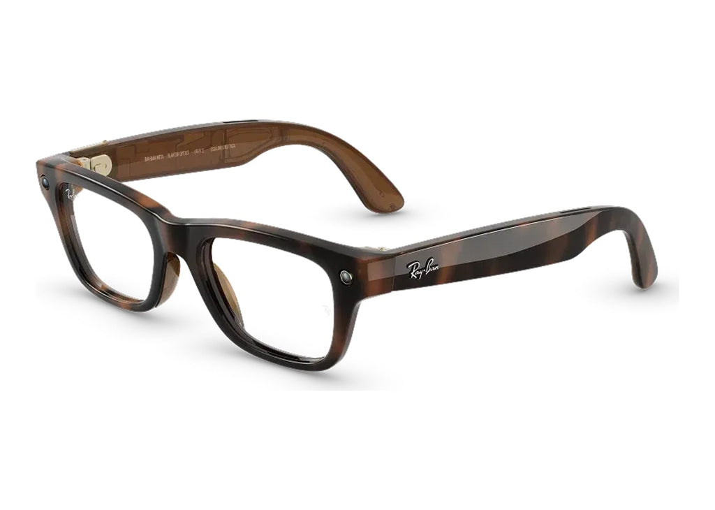 Ray-Ban Meta Blayzer Optics Gen 2 AI Smart Glasses Clear Lens Havana