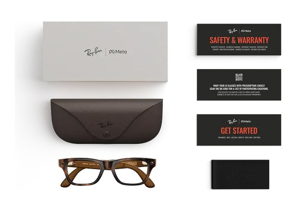 Ray-Ban Meta Blayzer Optics Gen 2 AI Smart Glasses Clear Lens Havana