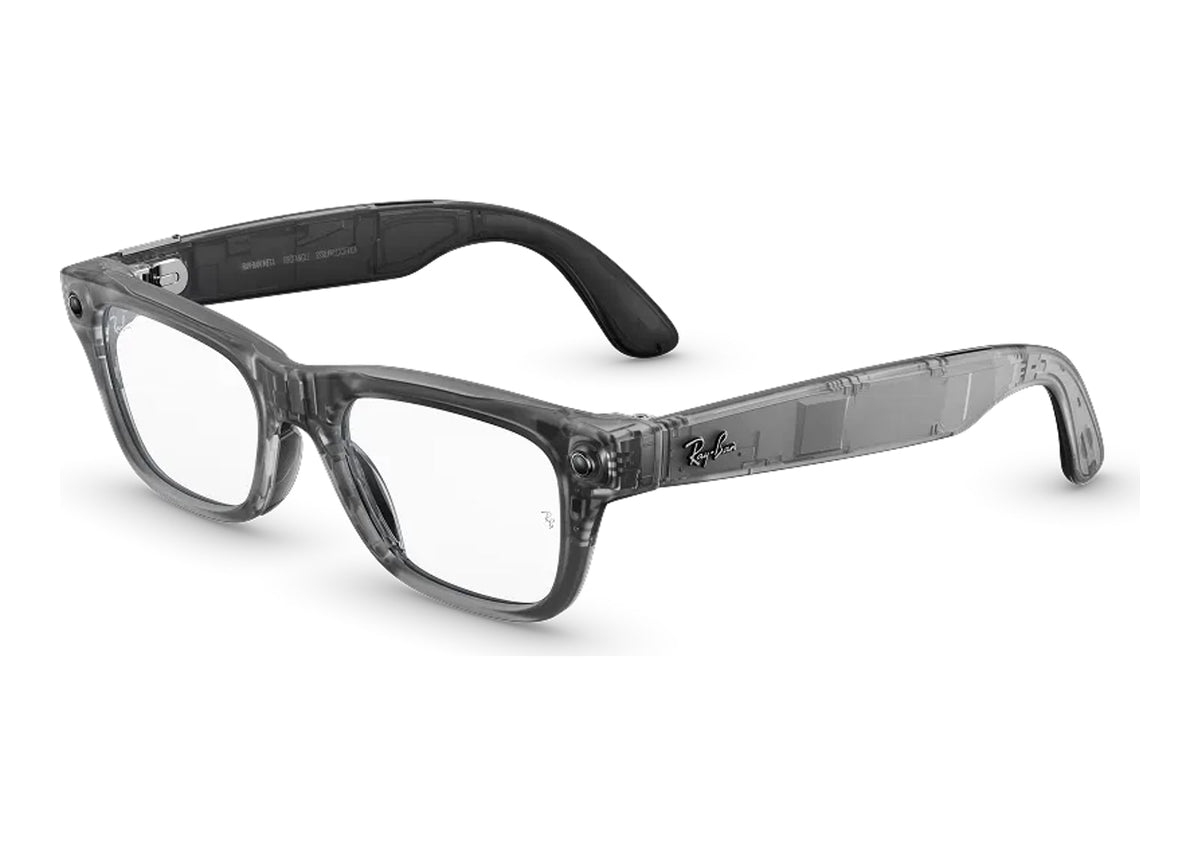 Ray-Ban Meta Blayzer Optics Gen 2 AI Smart Glasses Clear Lens Matte Ice Grey
