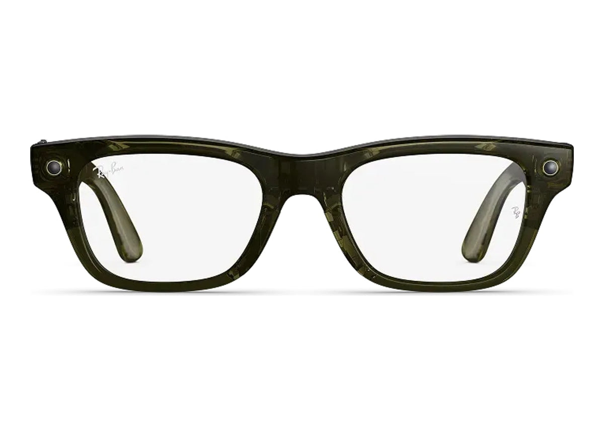 Ray-Ban Meta Blayzer Optics Gen 2 AI Smart Glasses Clear Lens Shiny Dark Olive