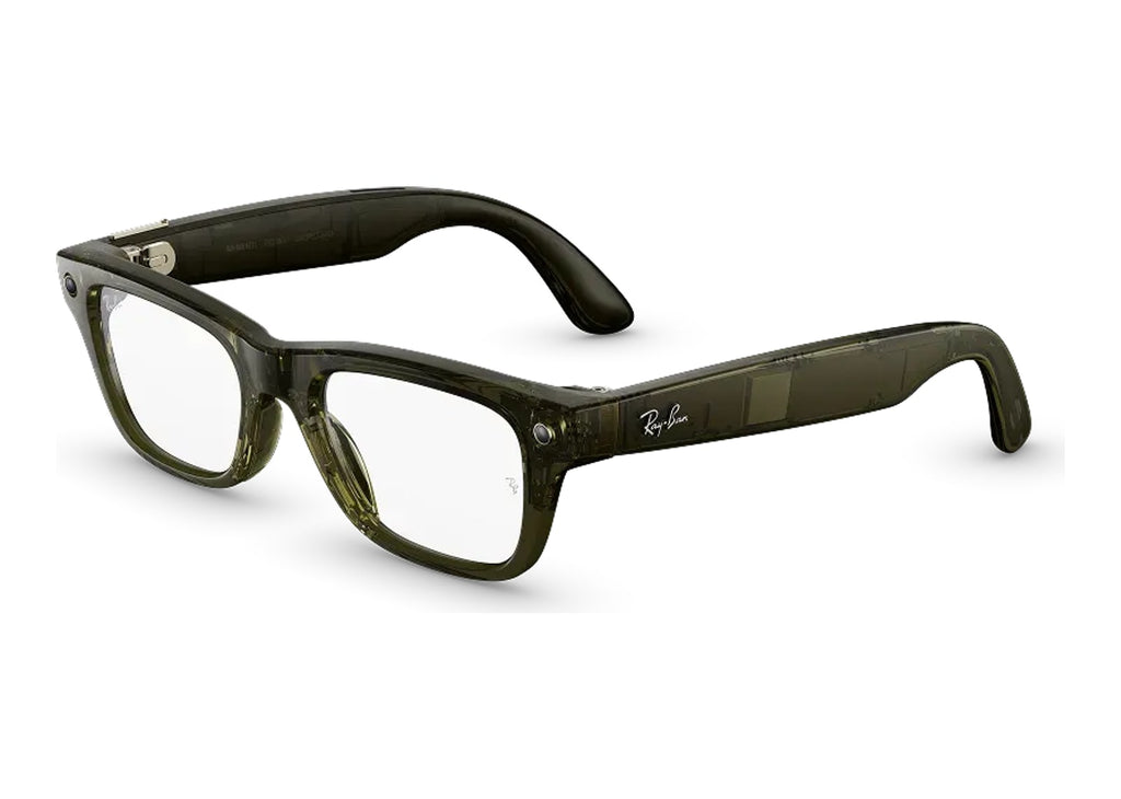 Ray-Ban Meta Blayzer Optics Gen 2 AI Smart Glasses Clear Lens Shiny Dark Olive