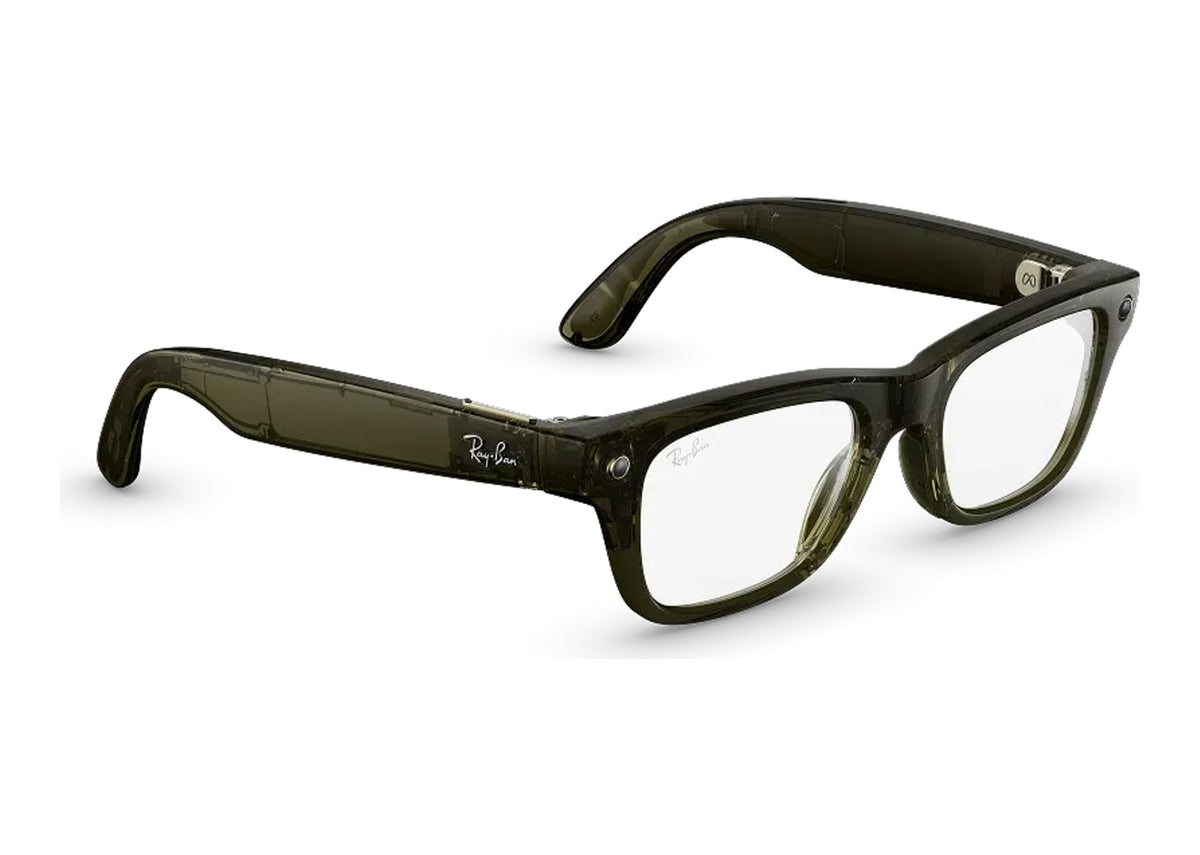 Ray-Ban Meta Blayzer Optics Gen 2 AI Smart Glasses Clear Lens Shiny Dark Olive