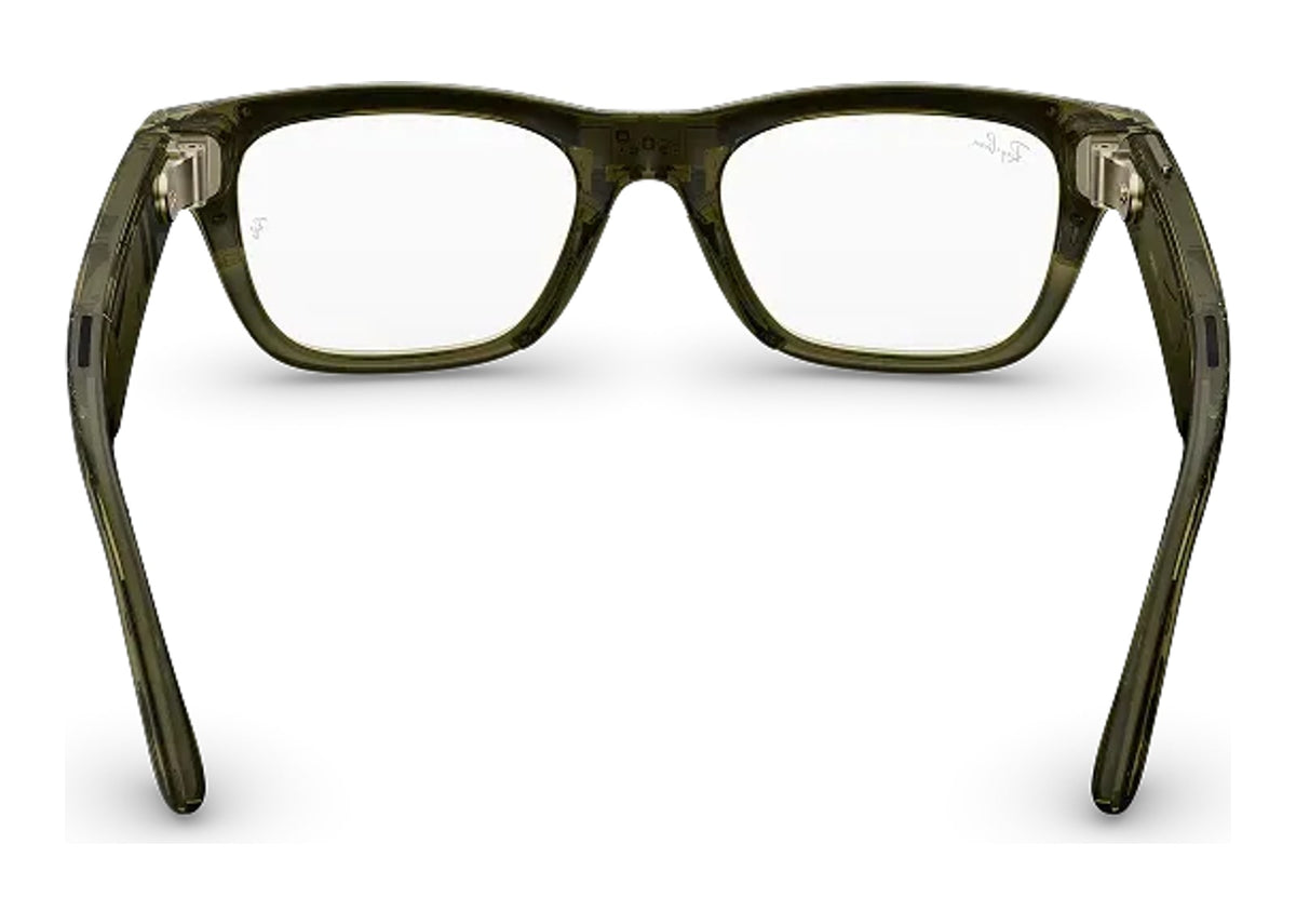 Ray-Ban Meta Blayzer Optics Gen 2 AI Smart Glasses Clear Lens Shiny Dark Olive