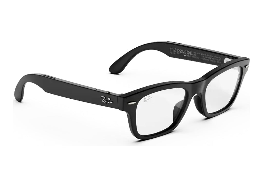 Ray-Ban Meta Burbank Audio AI Smart Glasses Clear Lens Matte Black