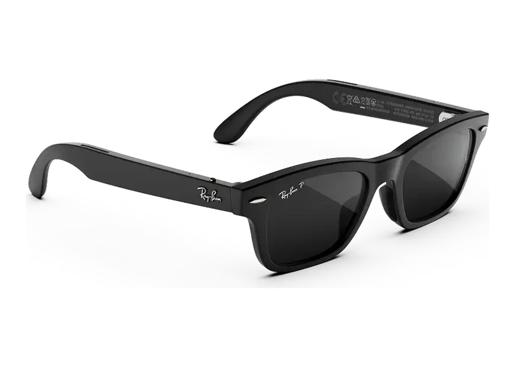 Ray-Ban Meta Burbank Audio AI Smart Glasses Polarized Grey Lens Matte Black
